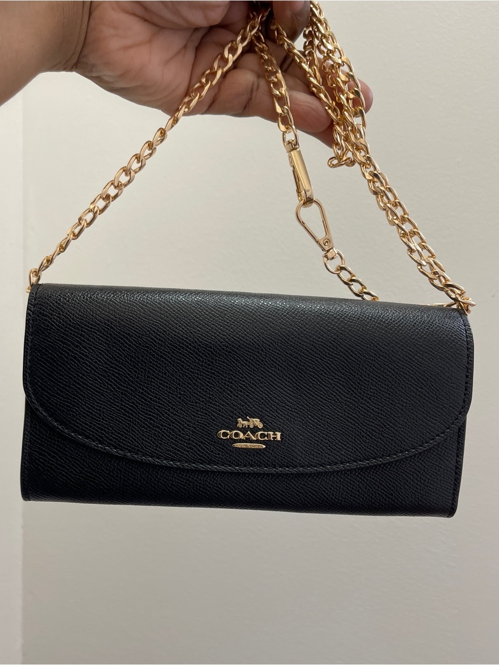 Coach Crossgrain Women’s Leather Slim Envelope Wallet Black NWOT